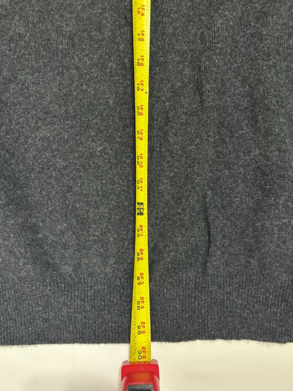 Woods & Gray Long-Sleeve Polo; 100% Wool; Dry Clean Only; Men's XL; Dark Gray - Picture 7 of 11